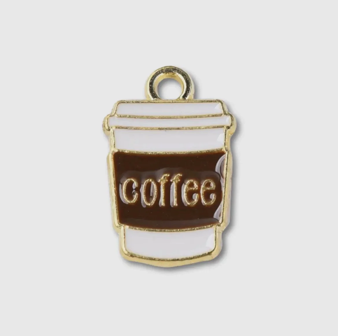 Gold Coffee Charm