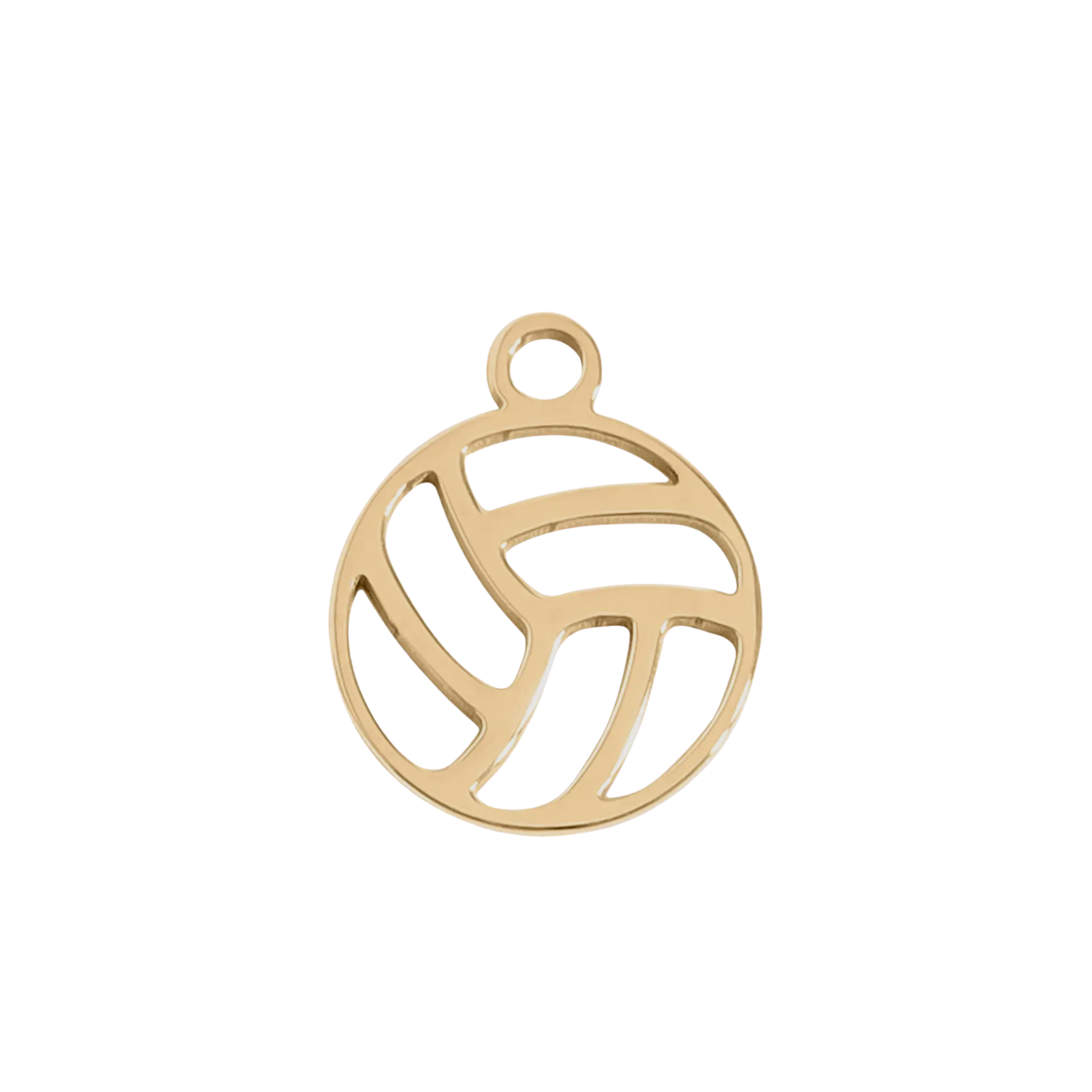 Gold Volleyball Charm