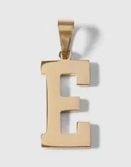 Gold letter initial charm for personalized jewelry — minimal modern charm accessory - E
