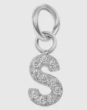 Crystal rhinestone initial charm for elevated sparkle. - S