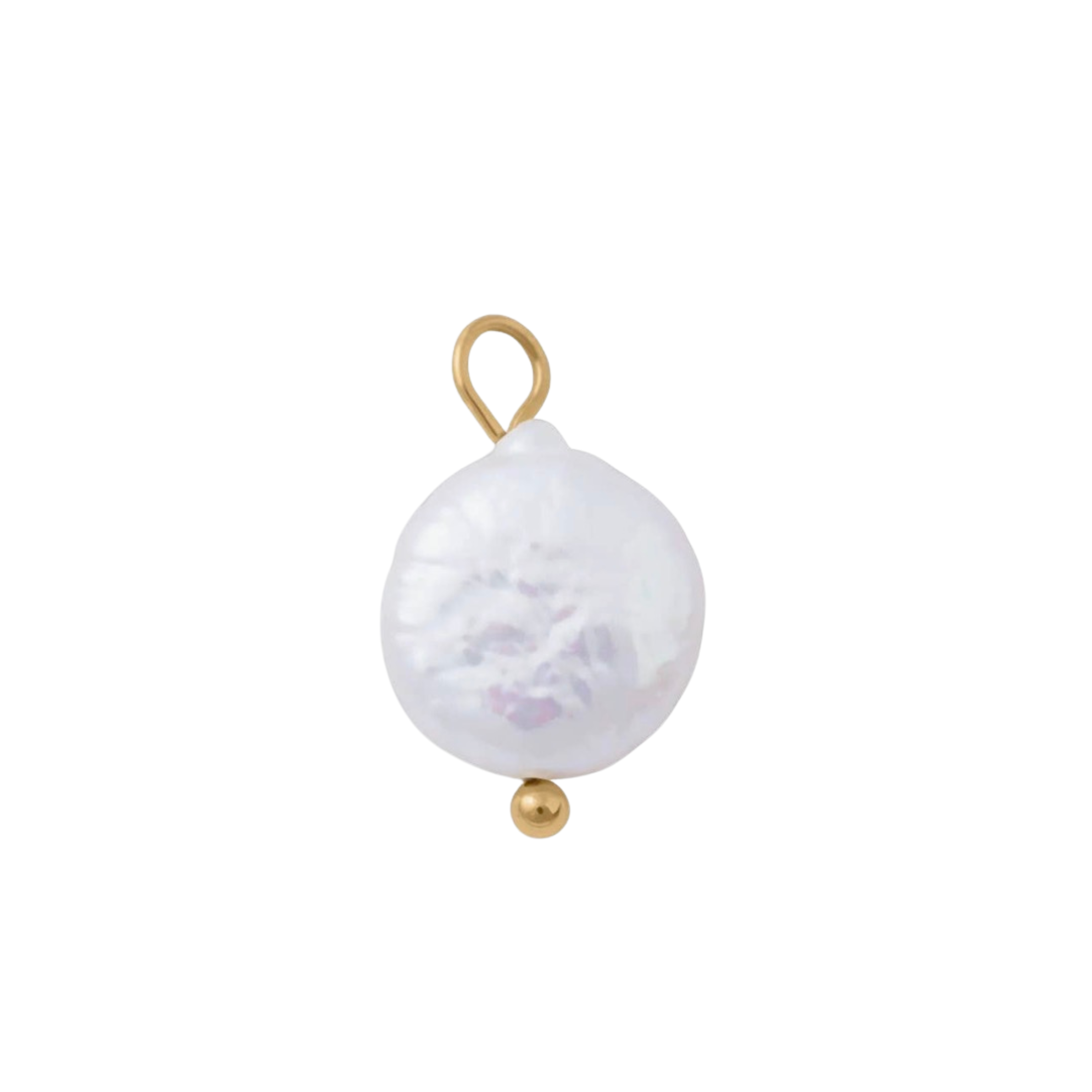 Circular Gold Pearl Charm