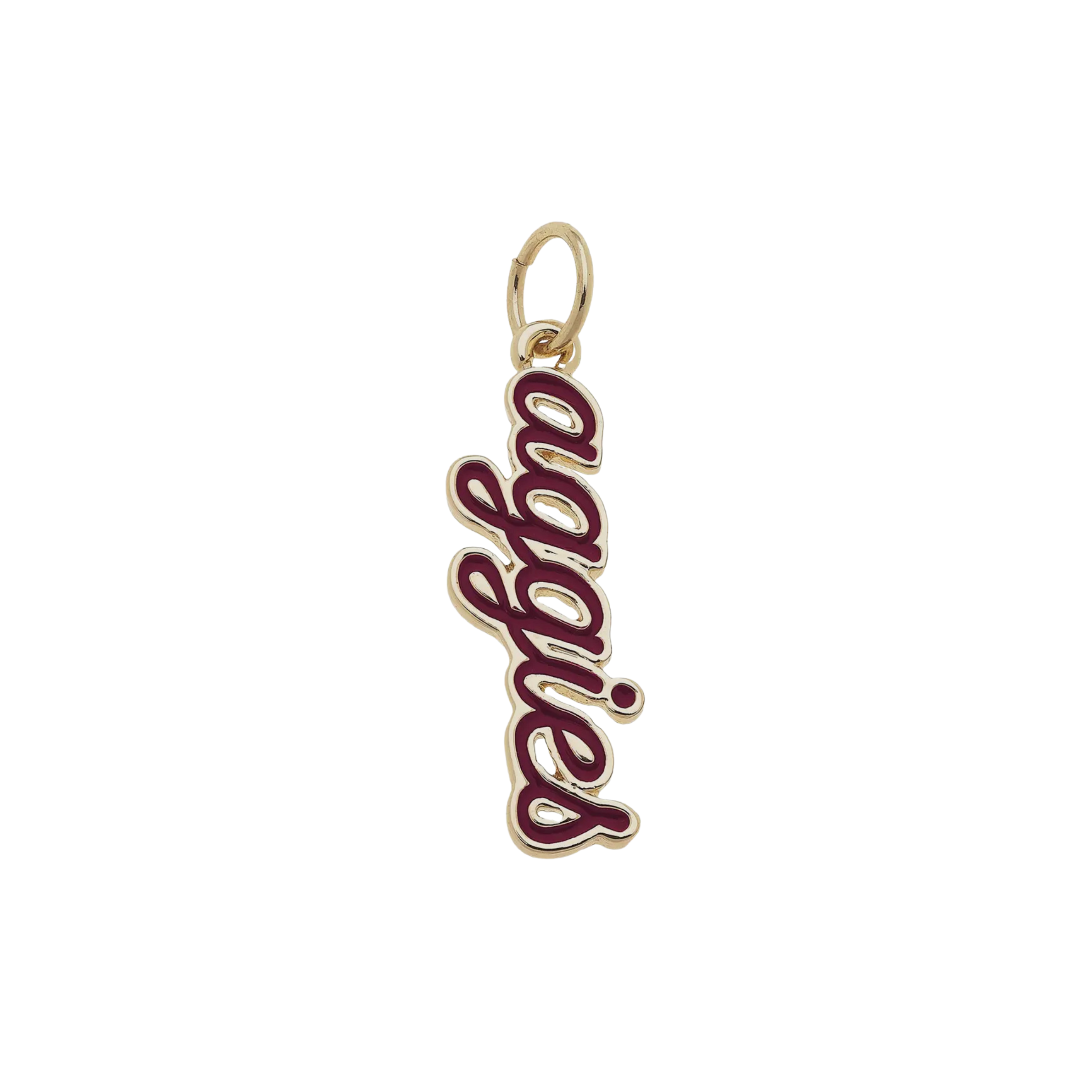 Texas A&M Aggies Enamel Script Charm
