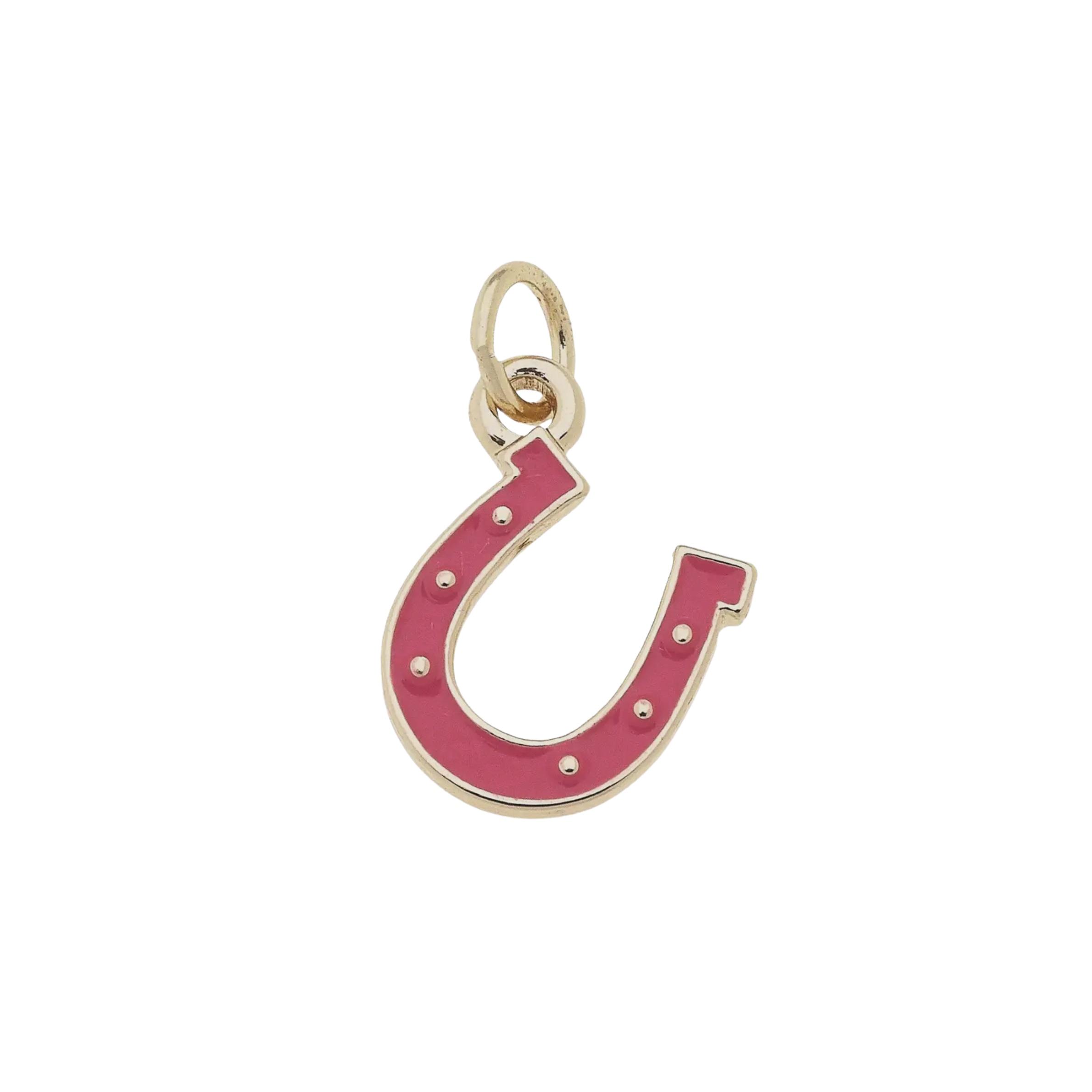 Pink horseshoe charm