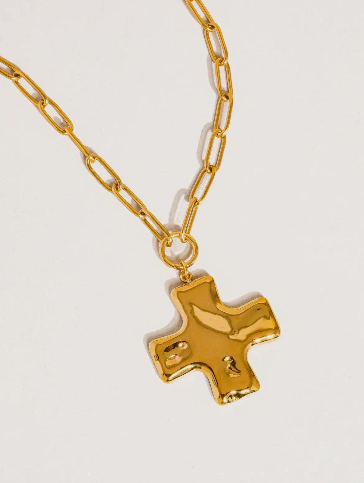 Gold cross necklace