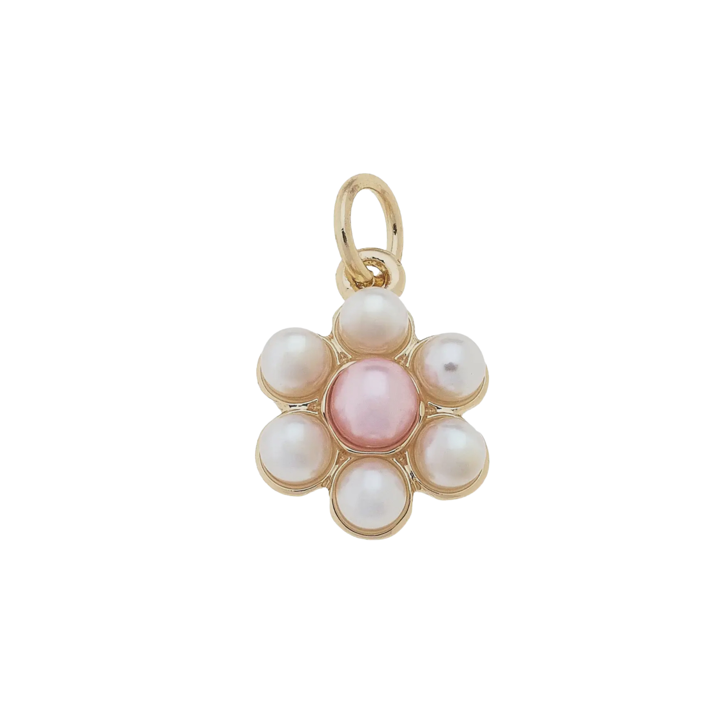 Pink Pearl Flower Charm