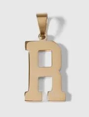 Gold letter initial charm for personalized jewelry — minimal modern charm accessory - R