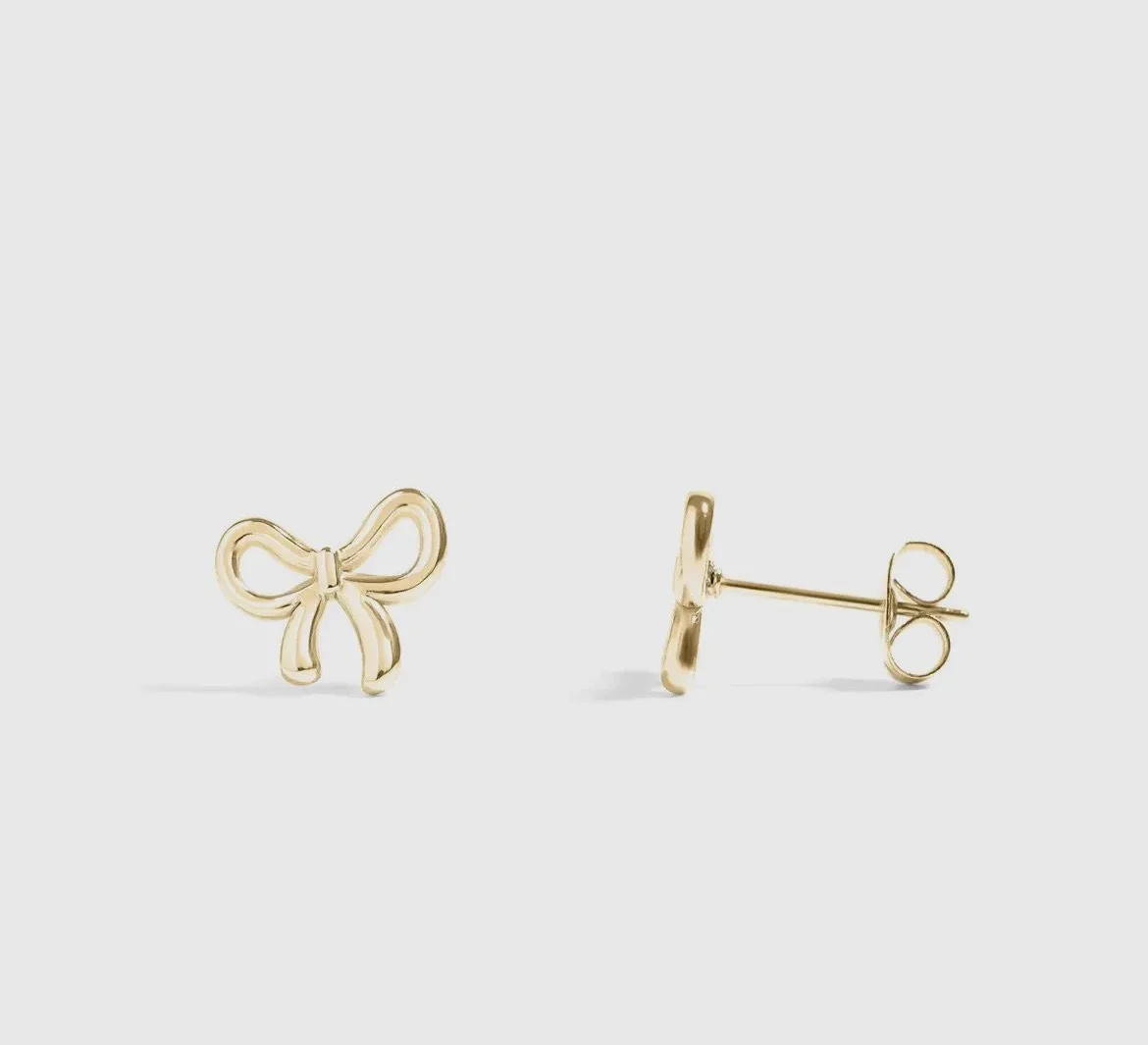 Bow stud earrings