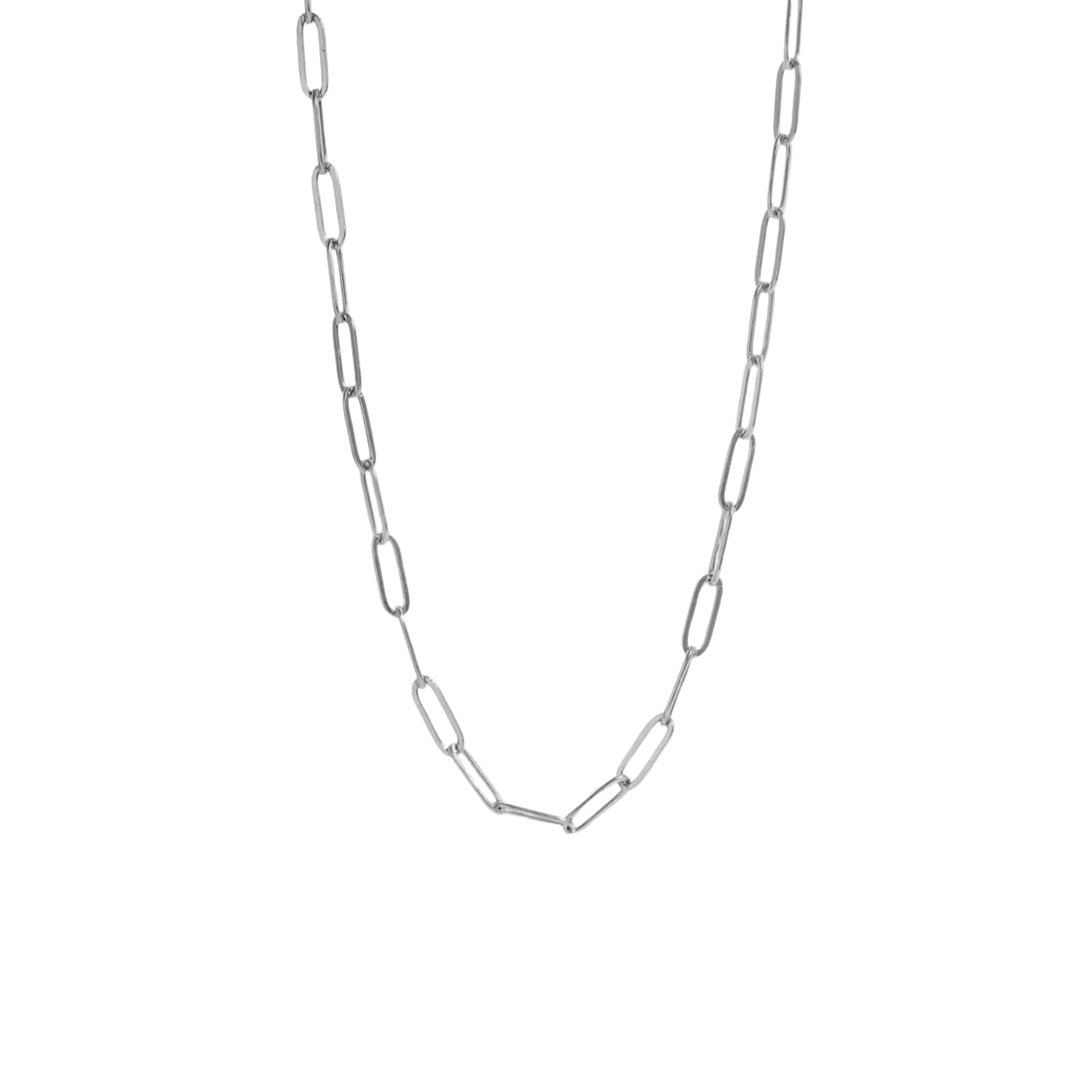 Silver Paperclip chain (POPULAR)