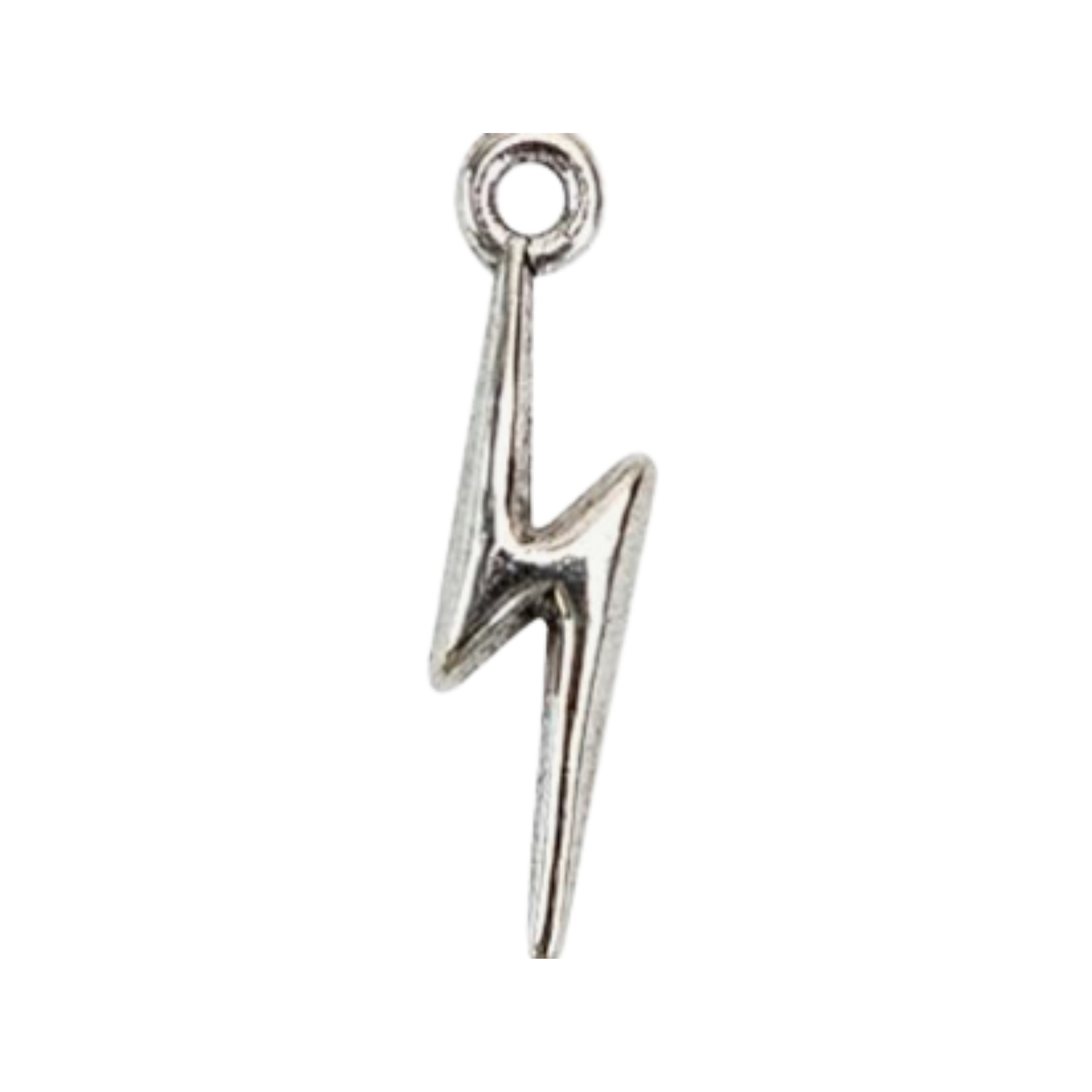 Silver Lightning Bolt Charm