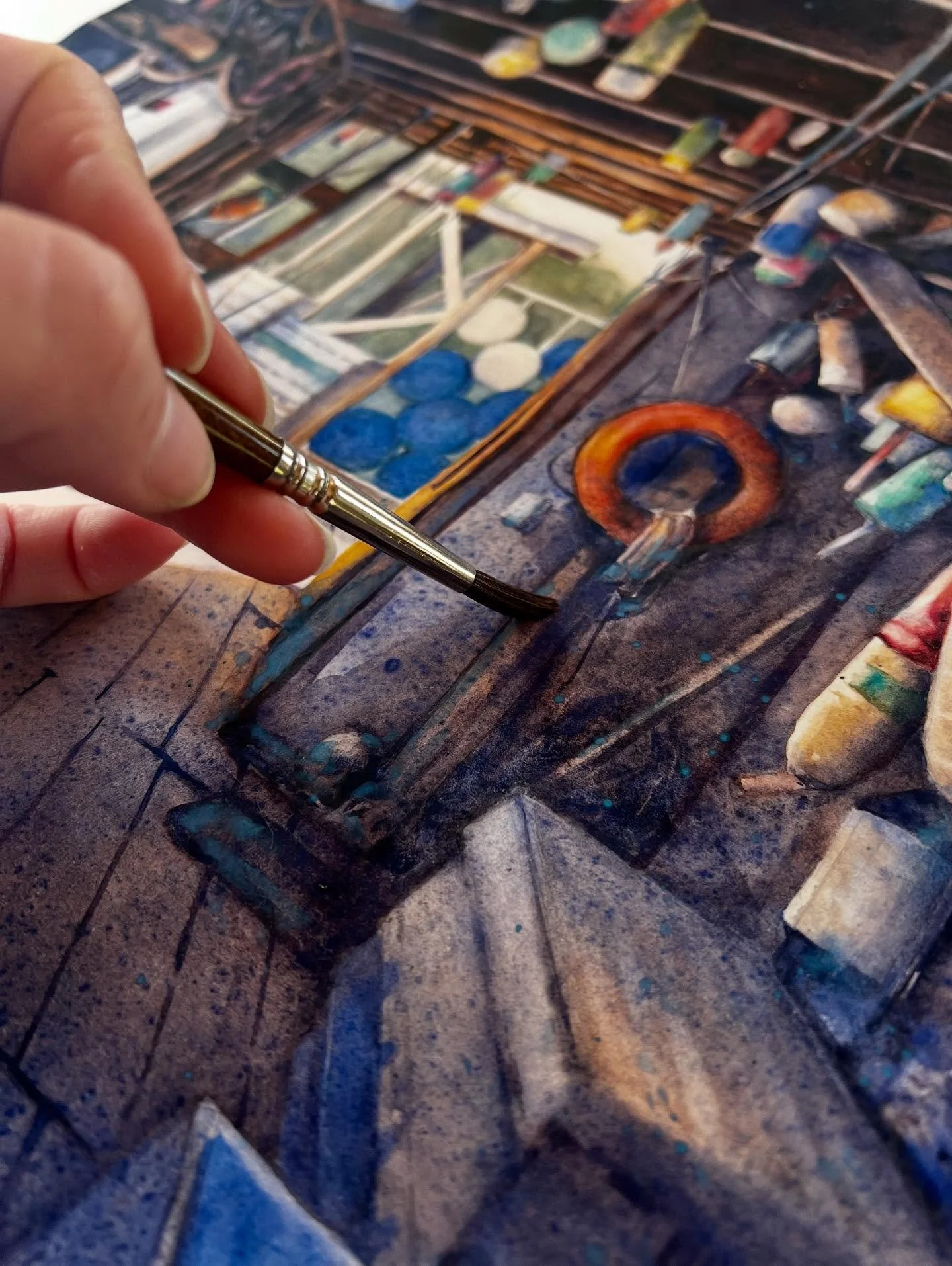 I finally finished this piece, and it feels like a special one. I’ve wanted to paint this passageway for years, but never quite knew how to approach it… And then something clicked.
After taking a workshop with @marc_folly at @riversidea