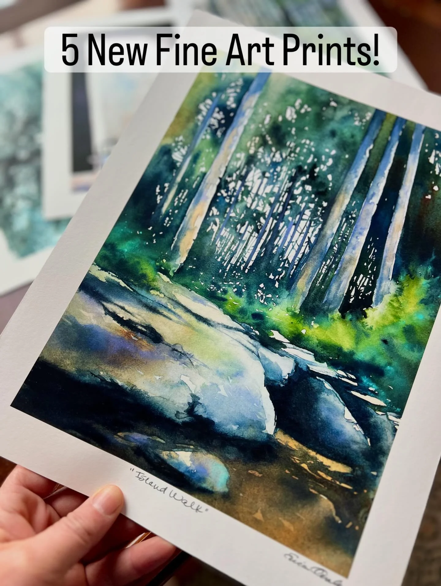 ✨ Five new art prints just landed in the shop! ✨ 

I&rsquo;m so excited to finally share these pieces with you &ndash; they&rsquo;re some of my favorite paintings, now available as beautiful, high-quality prints made here in Maine by @paper.tides wit