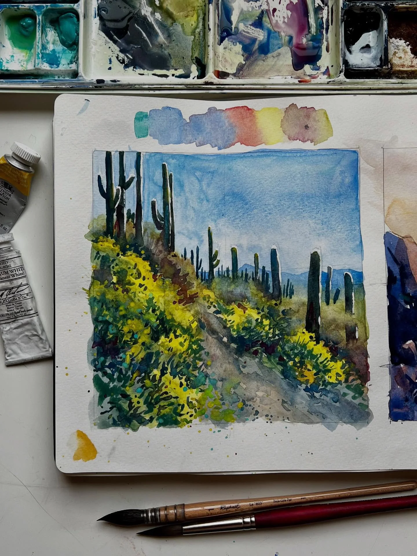 A quick sketch to start the day. No plan, just brushstrokes, color, and seeing where it goes. These little studies are my way of settling in when I&rsquo;m feeling scattered &ndash; I always end up grounded and ready to jump into the rest of my work.