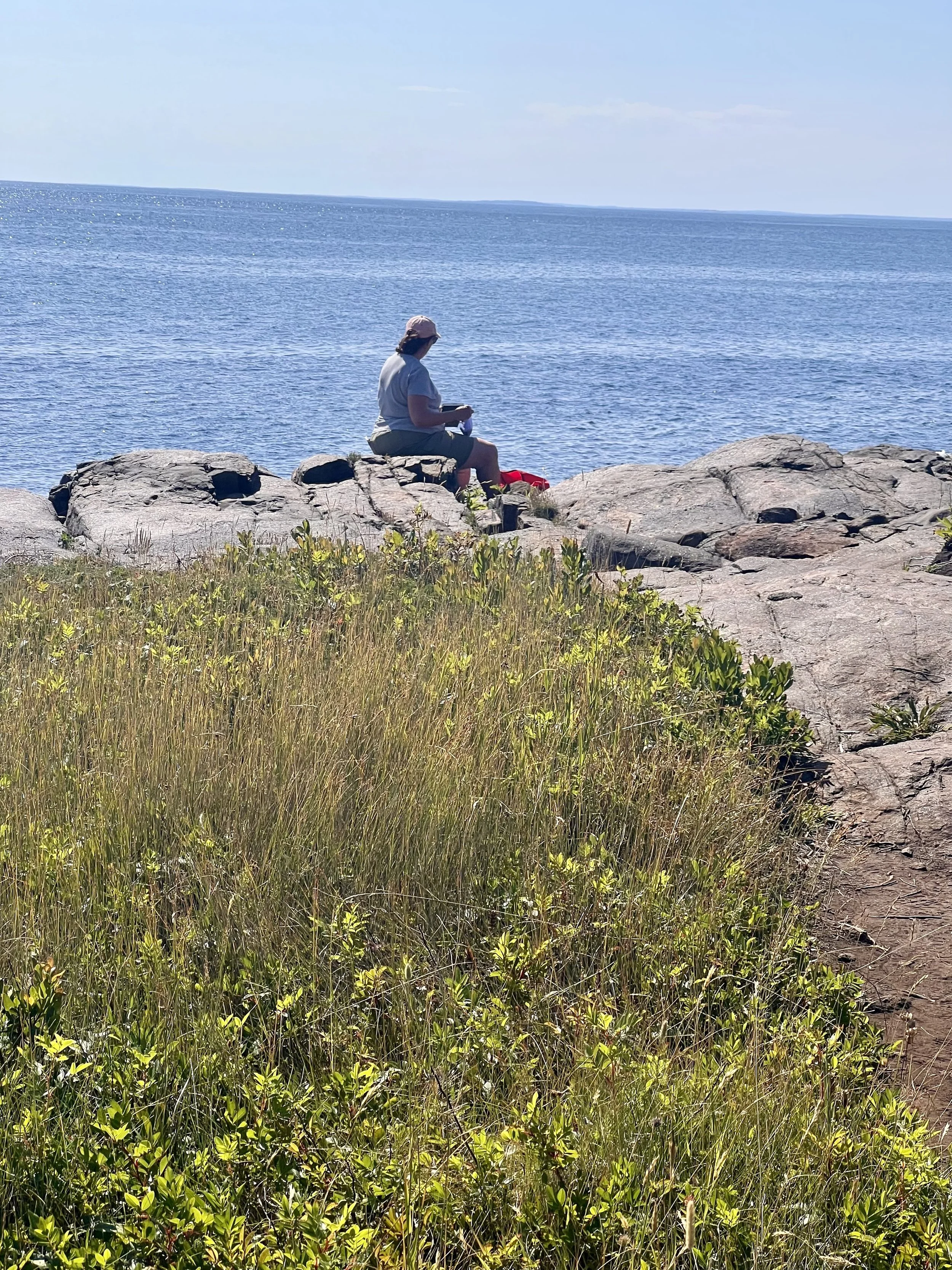 Painting Lobster Cove, Monhegan Island, ME