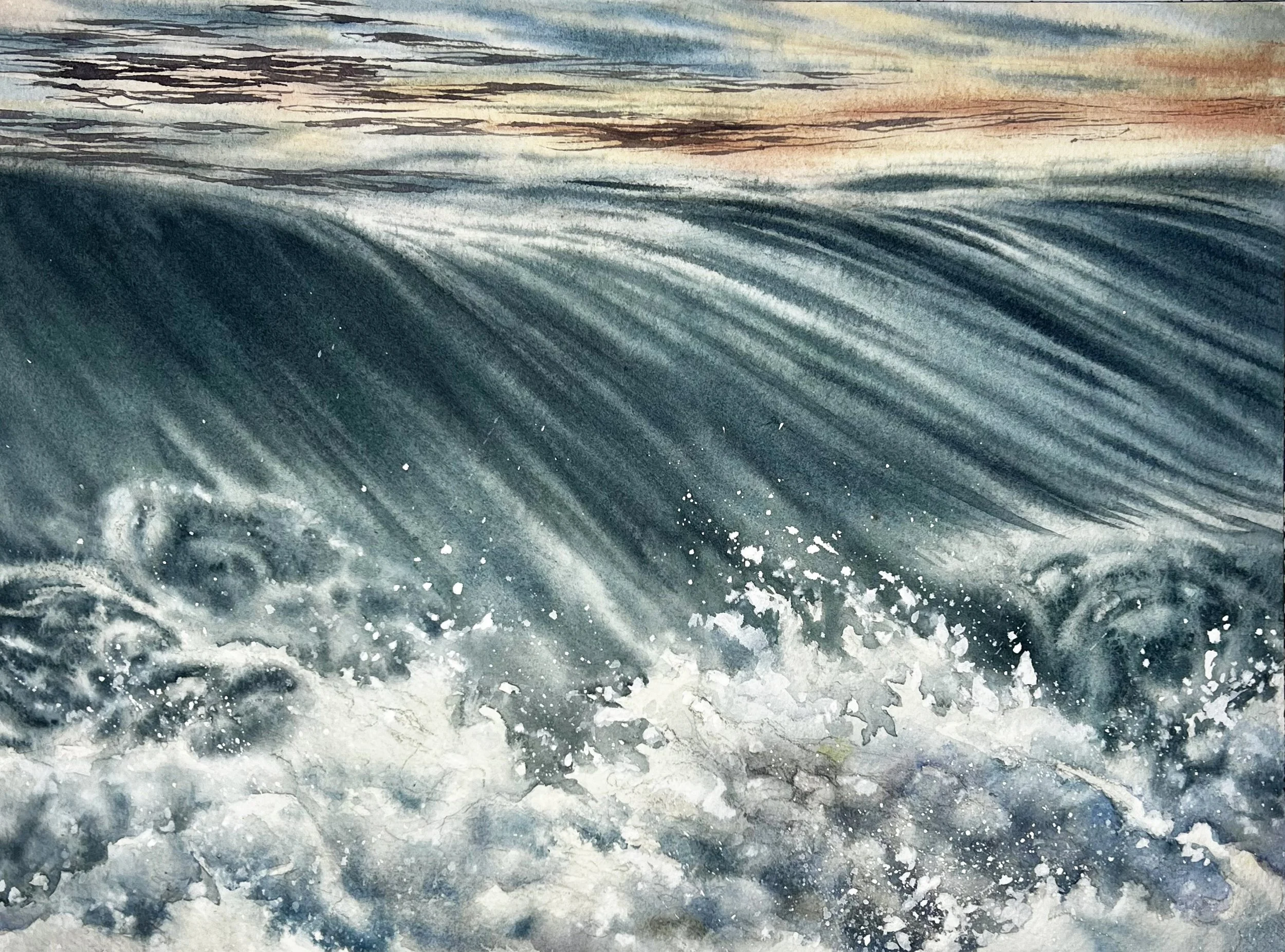 Tidal Glow - watercolor
