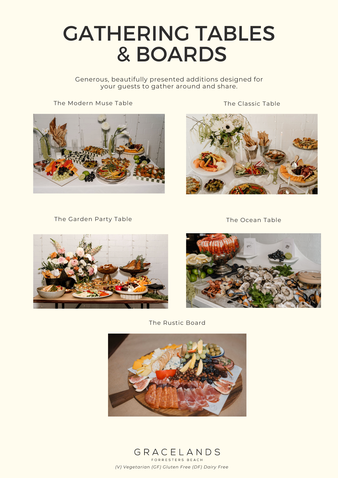 Gathering Tables & Boards