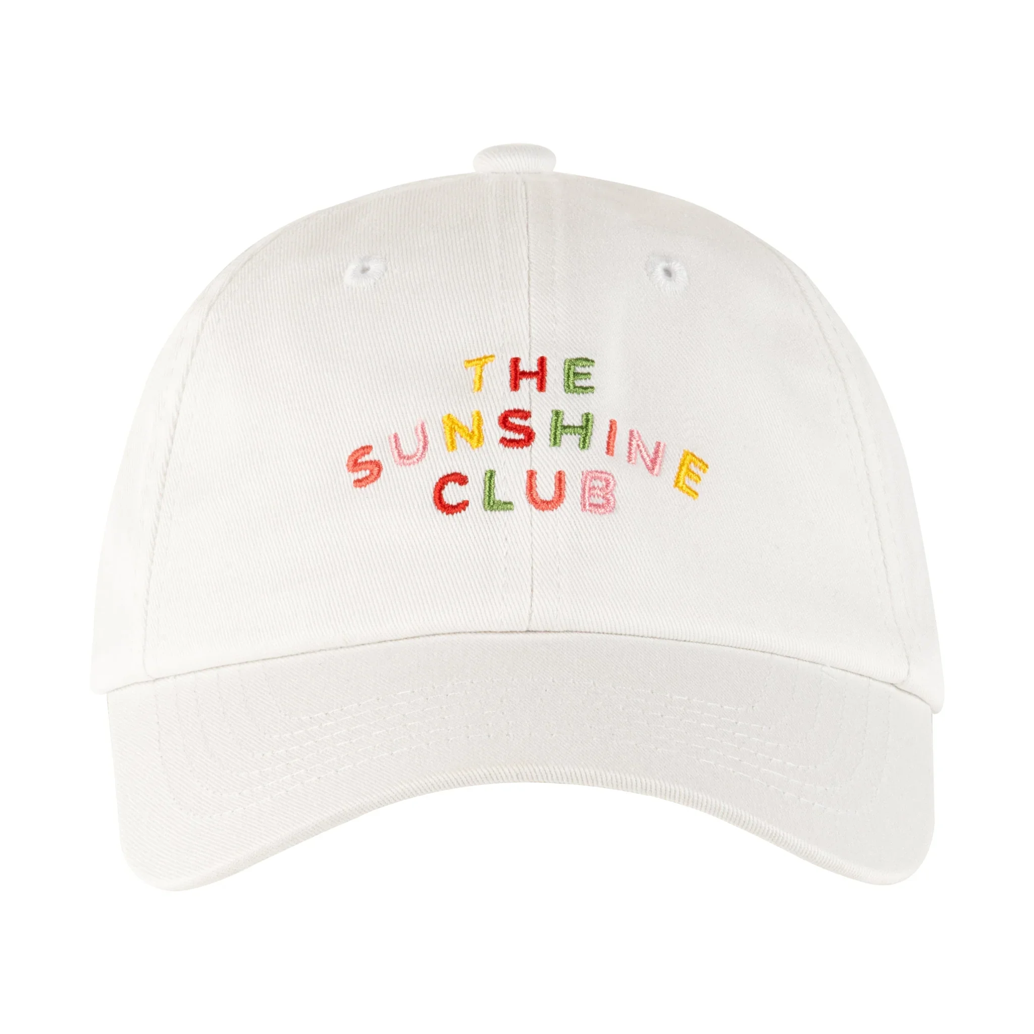 Rainbow Embroidered Sunshine Club Baseball Hat