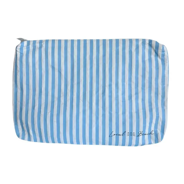 Blue Stripe Water Resistant Pouch