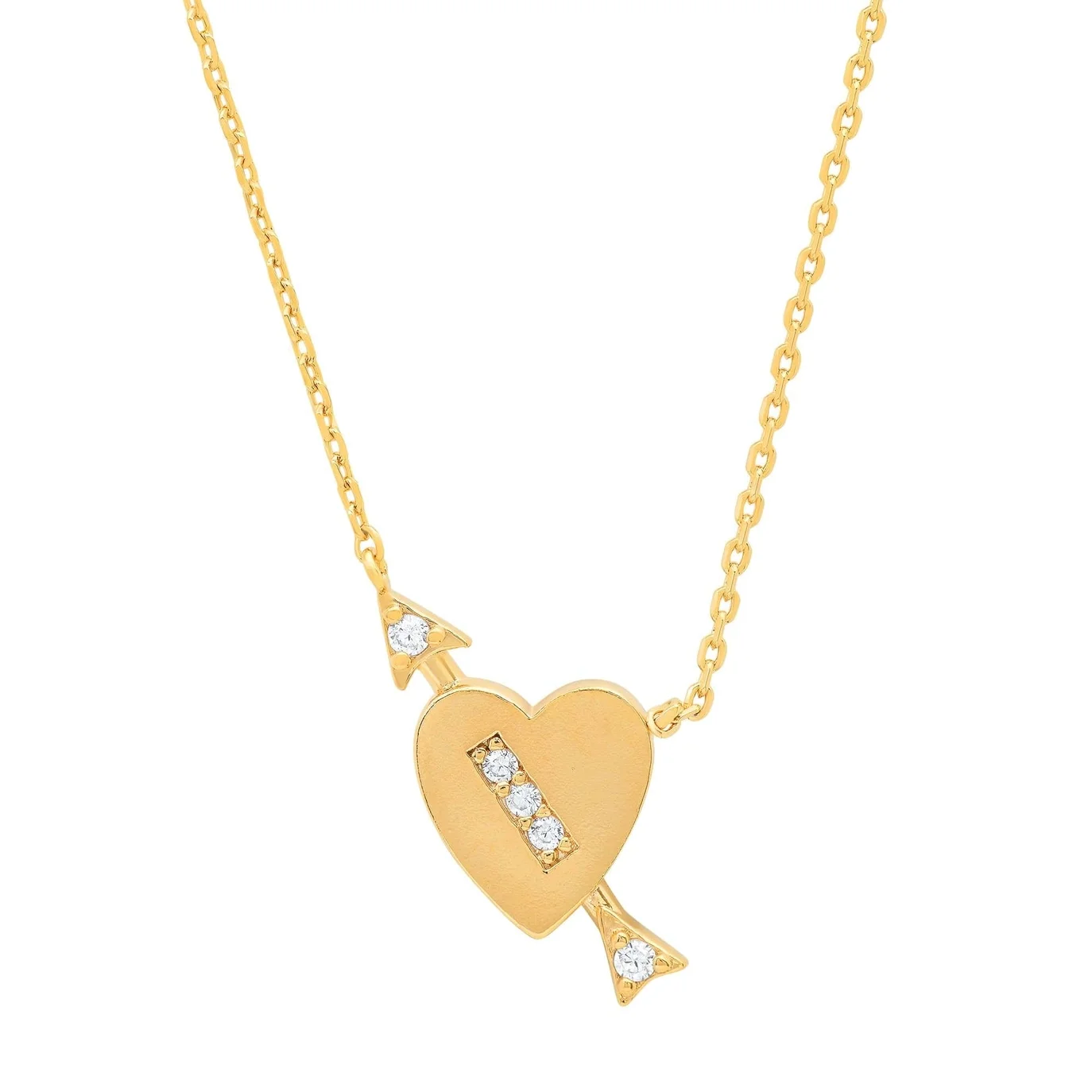 Heart and Arrow Cz Necklace