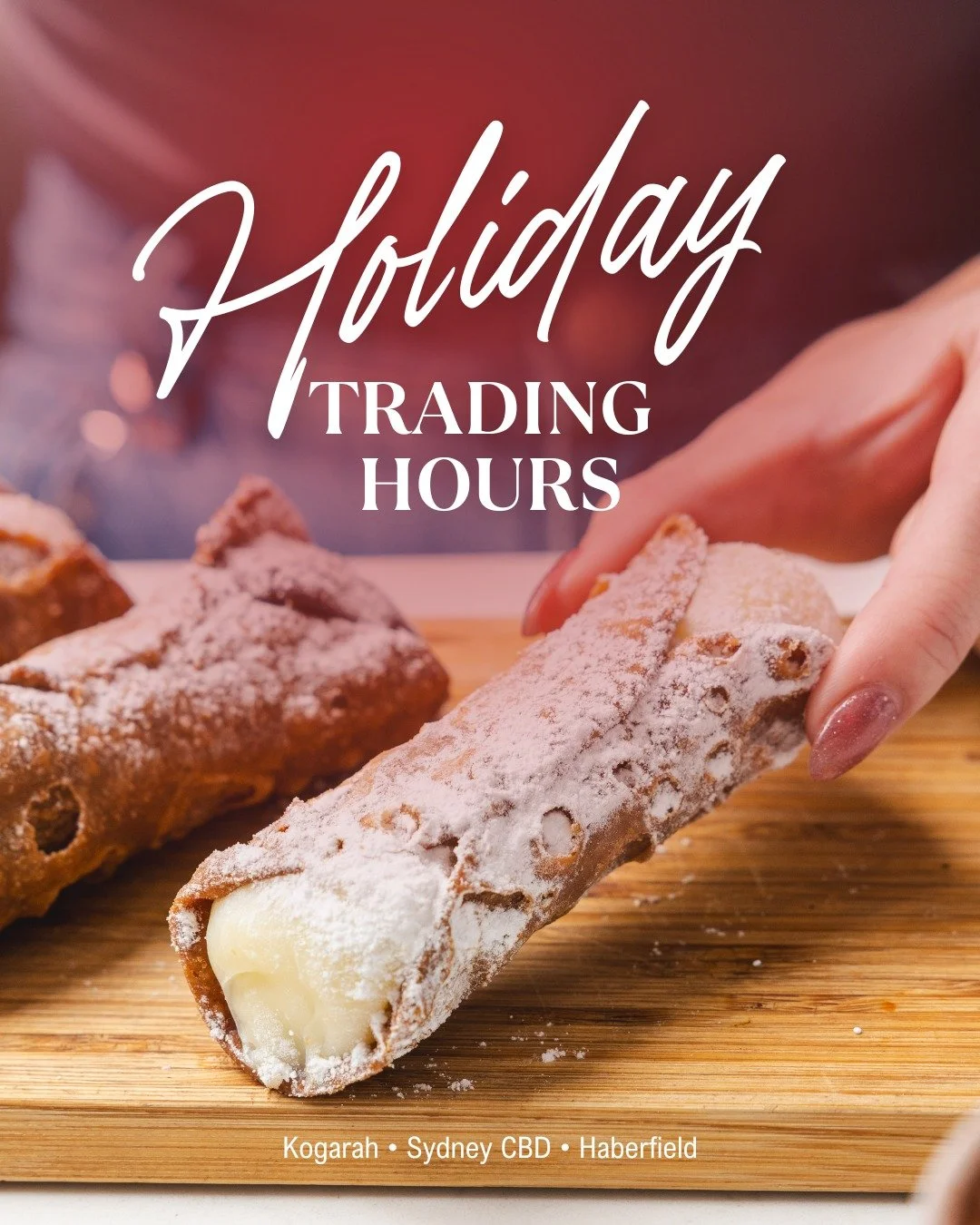 Merry Christmas &amp; Happy New Year from all of us! 🎄✨

Kogarah &amp; Haberfield: closed Dec 25 &amp; Jan 1.
Westfield: closed Dec 25 &amp; open Jan 1 from 11am - 6pm.

We&rsquo;re excited to see you this festive season!

#sanvalentino

#sydneyfood