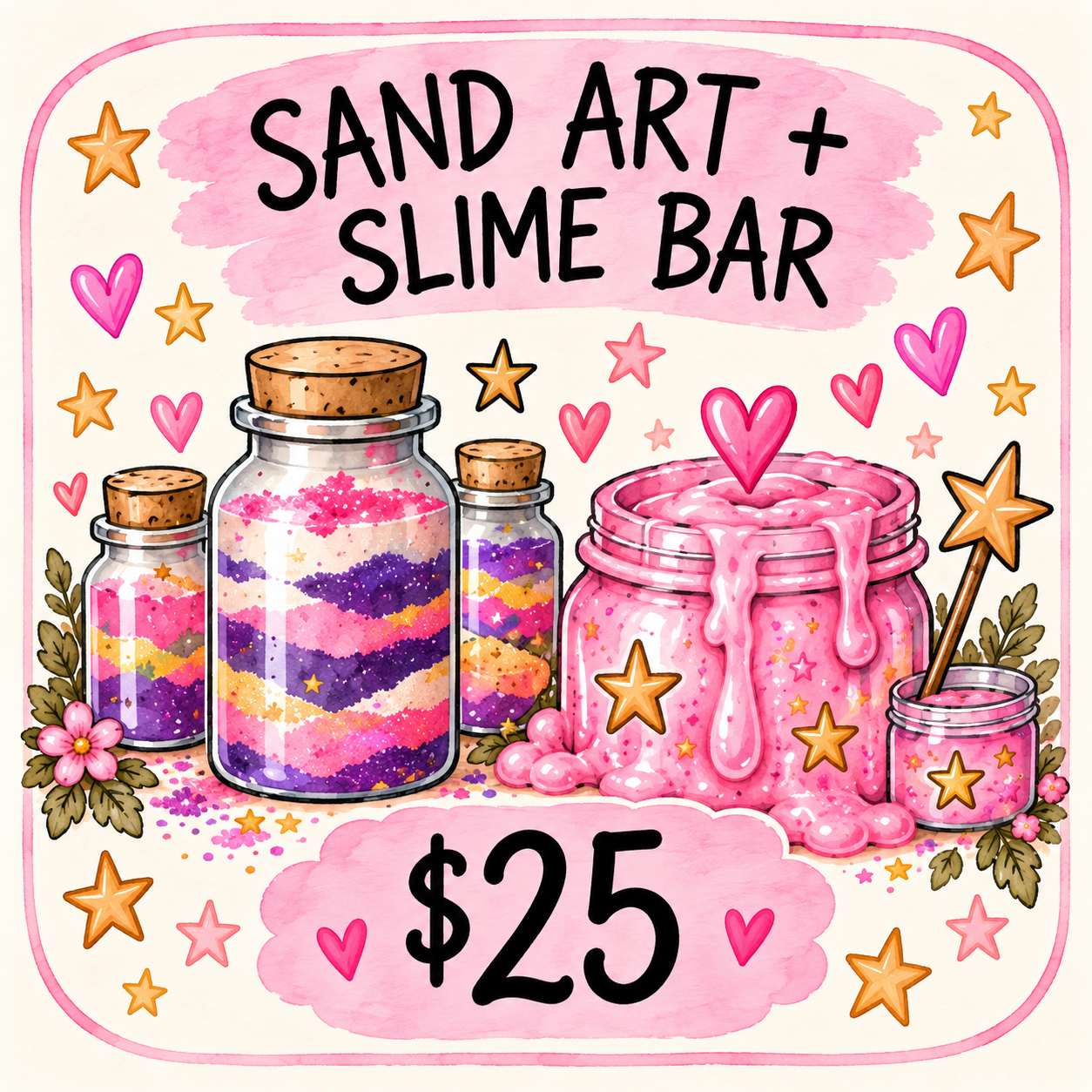 Paint the Patch: Slime Bar & Sand Art Combo