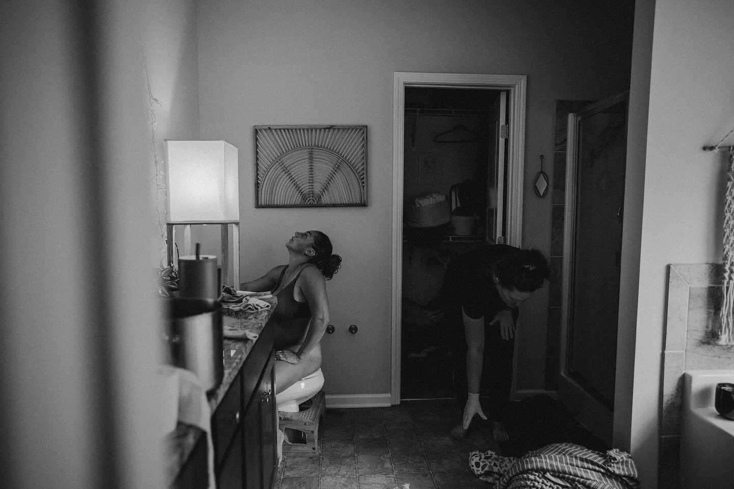 Midwifery is a lot of things. It&rsquo;s also picking up the basket and its contents that your mother in labor just tossed when she was in labor rage😆🤣🤍