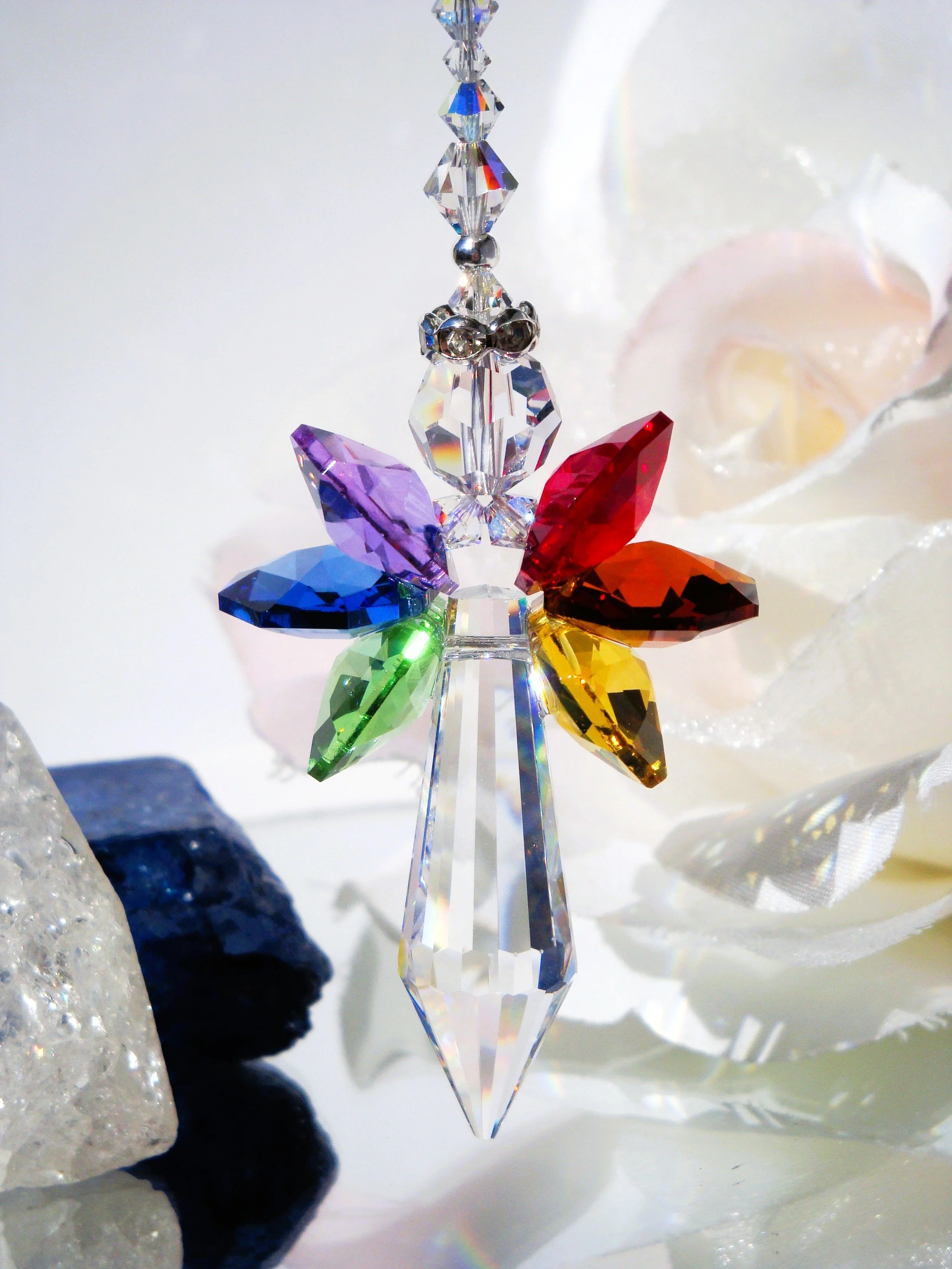 rainbow angel suncatcher