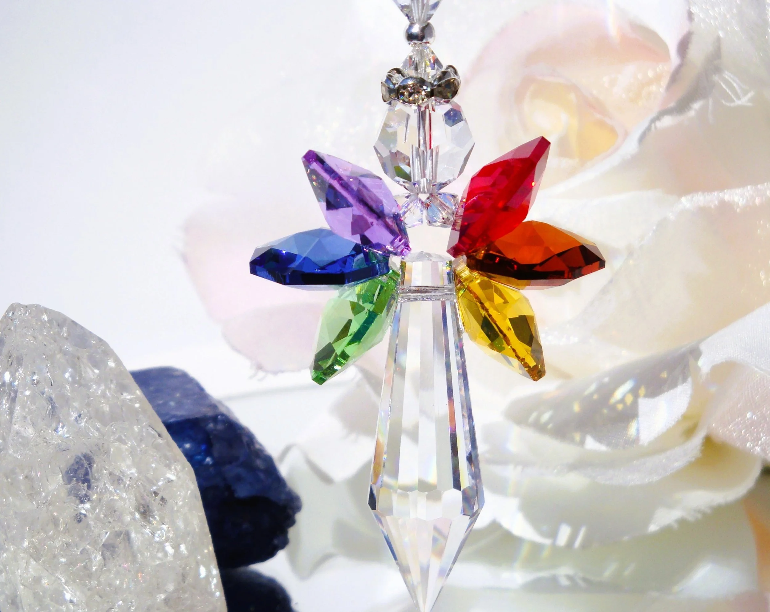 Chakra Rainbow Guardian Angel Car Charm