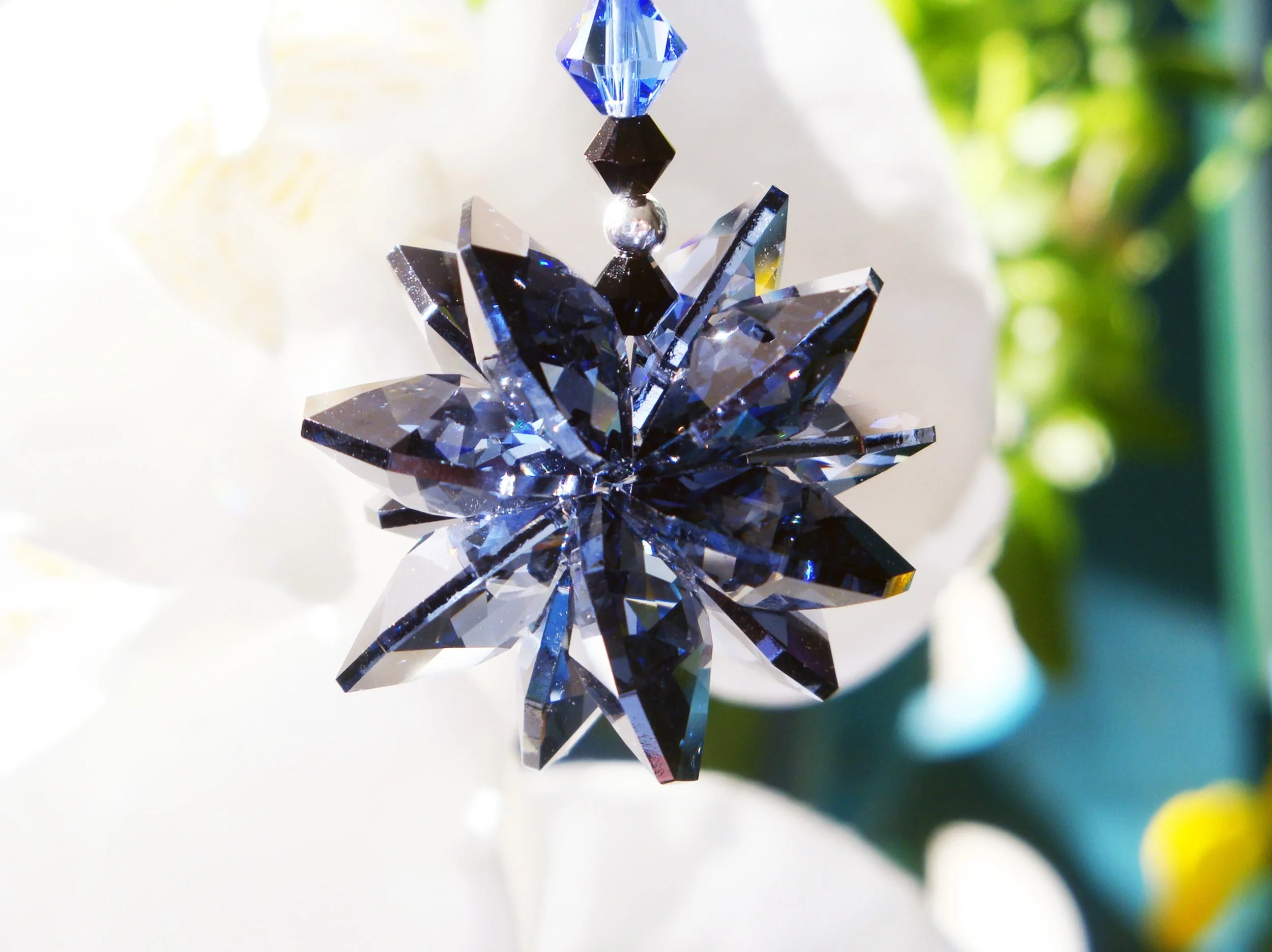 Crystal Starburst Rear View Mirror Charm