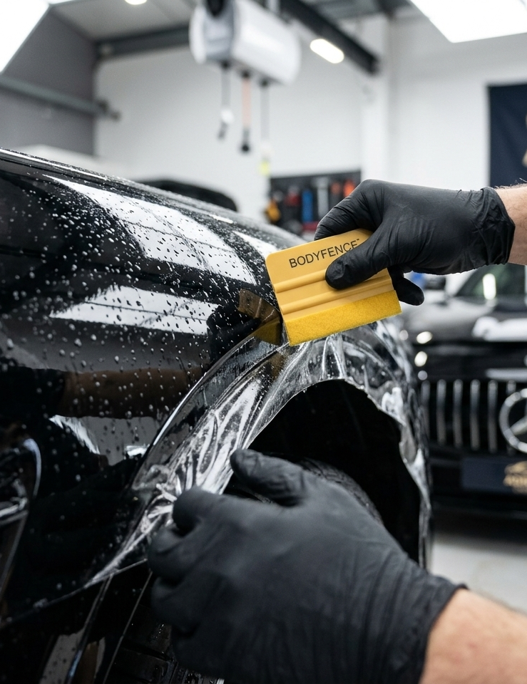 service professionnel de pose de film PPF HEXIS bodyfence à Saint-vit a 10 min de Besançon