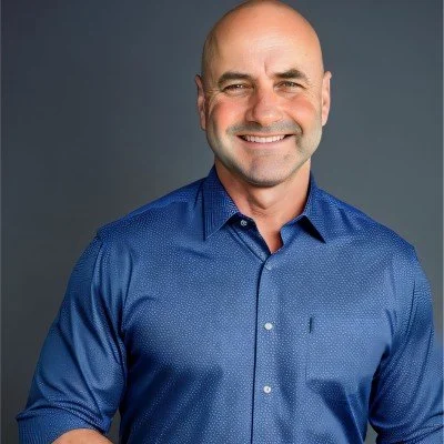 Business professional smiling, representing client testimonial for Arrow’s strategy, creative, and automation services delivering seamless brand execution across Australia.