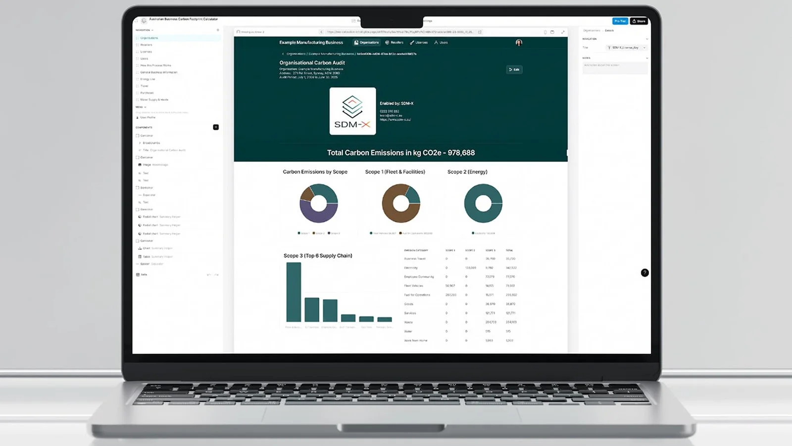 Sustainability Data Software