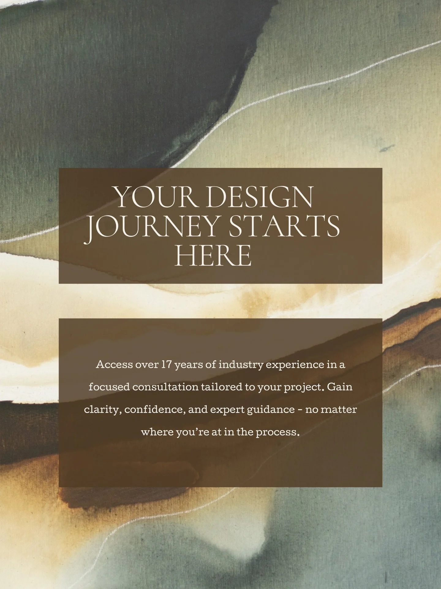 Your design journey starts here ✨

Building, renovating or redecorating - wherever you are in the process, there&rsquo;s a service designed to meet you there.

&bull; Initial Consultation
&bull; Renovation Strategy Session
&bull; Designer For A Day
&