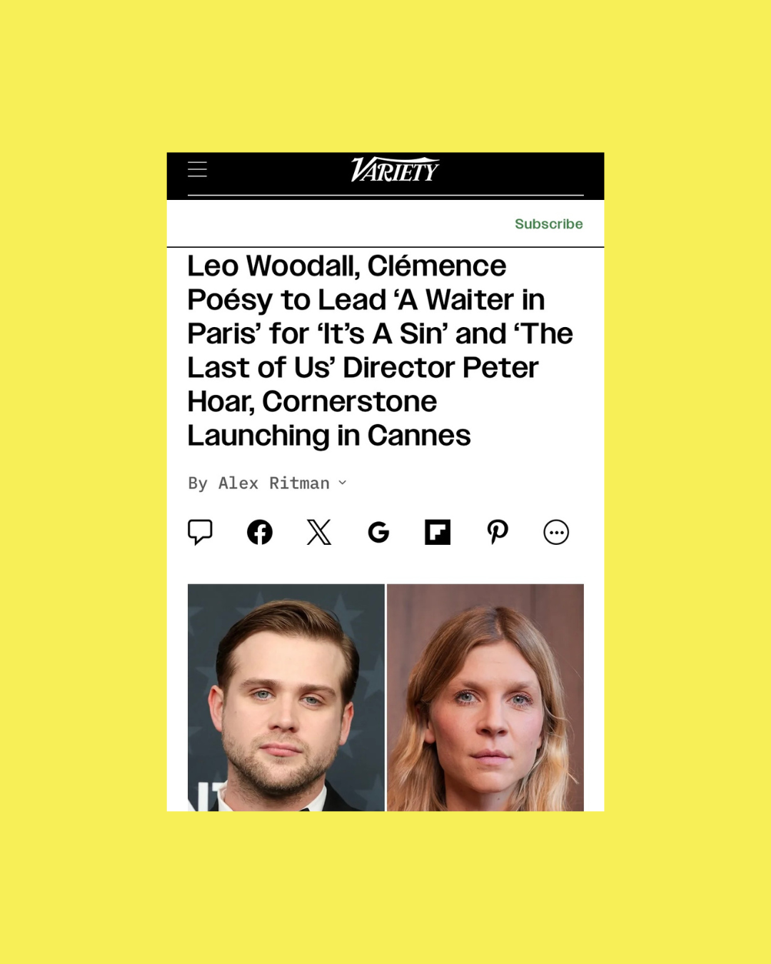 A Waiter in Paris Announced as Movie Love Productions' Feature Debut