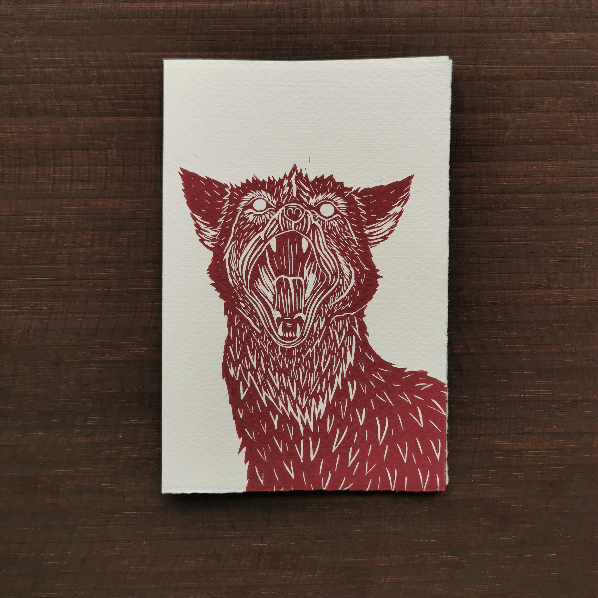 Ræv Linotryk - Fås i flere farver