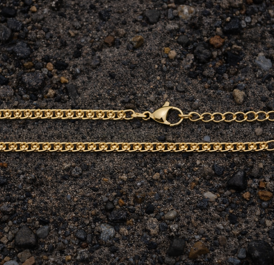 Fantasi halskæde PVD forgyldt