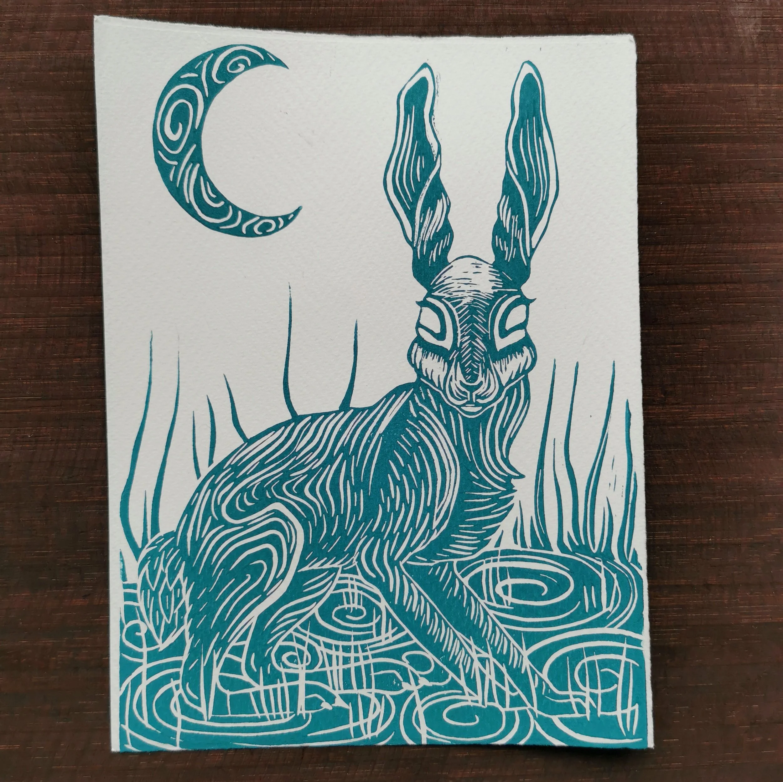 Hare Linotryk - Fås i flere farver