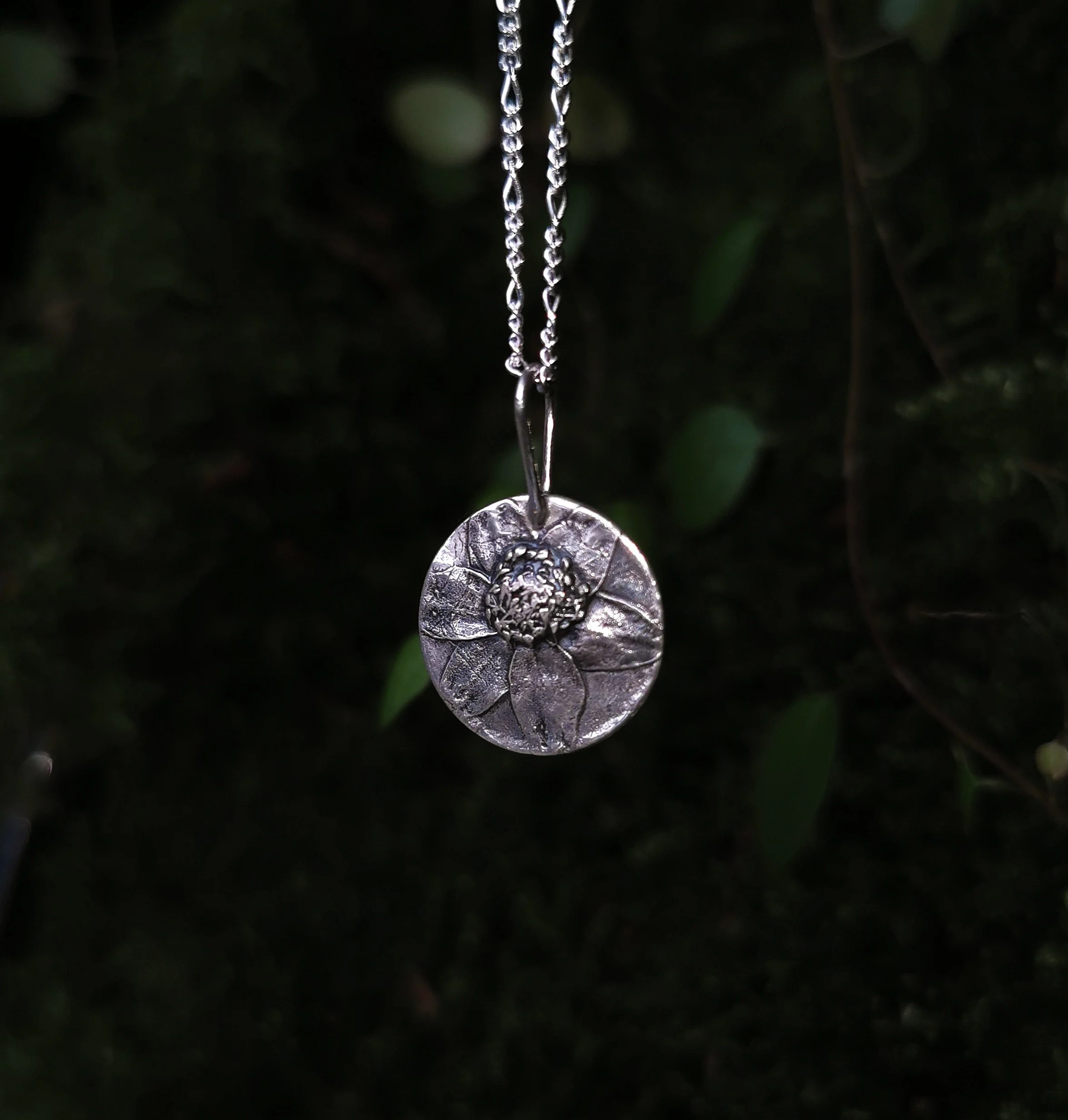 Sølv Anemone Nemorosa vedhæng