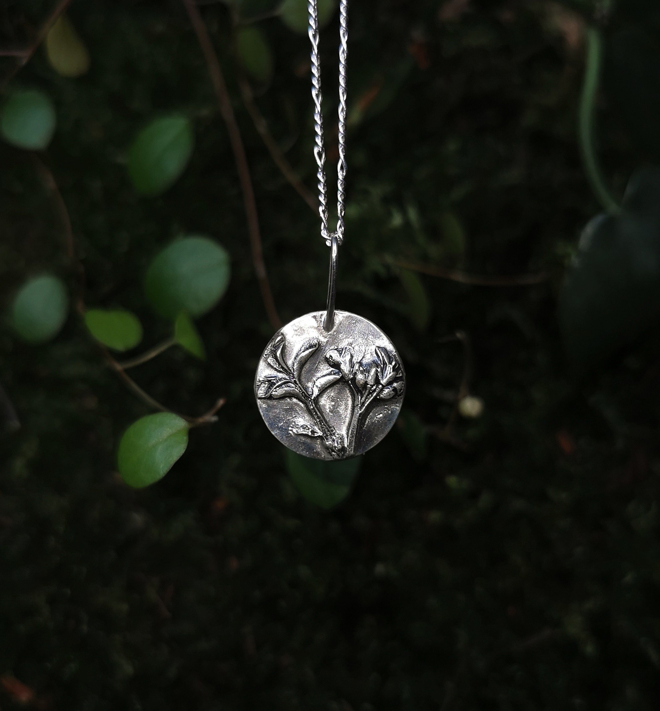 Sølv Cardamine hirsuta vedhæng