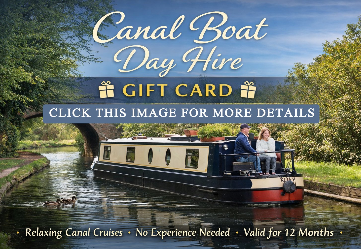Canal Boat Day Hire Gift Card