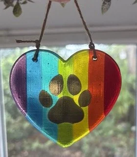 Paw rainbow heart