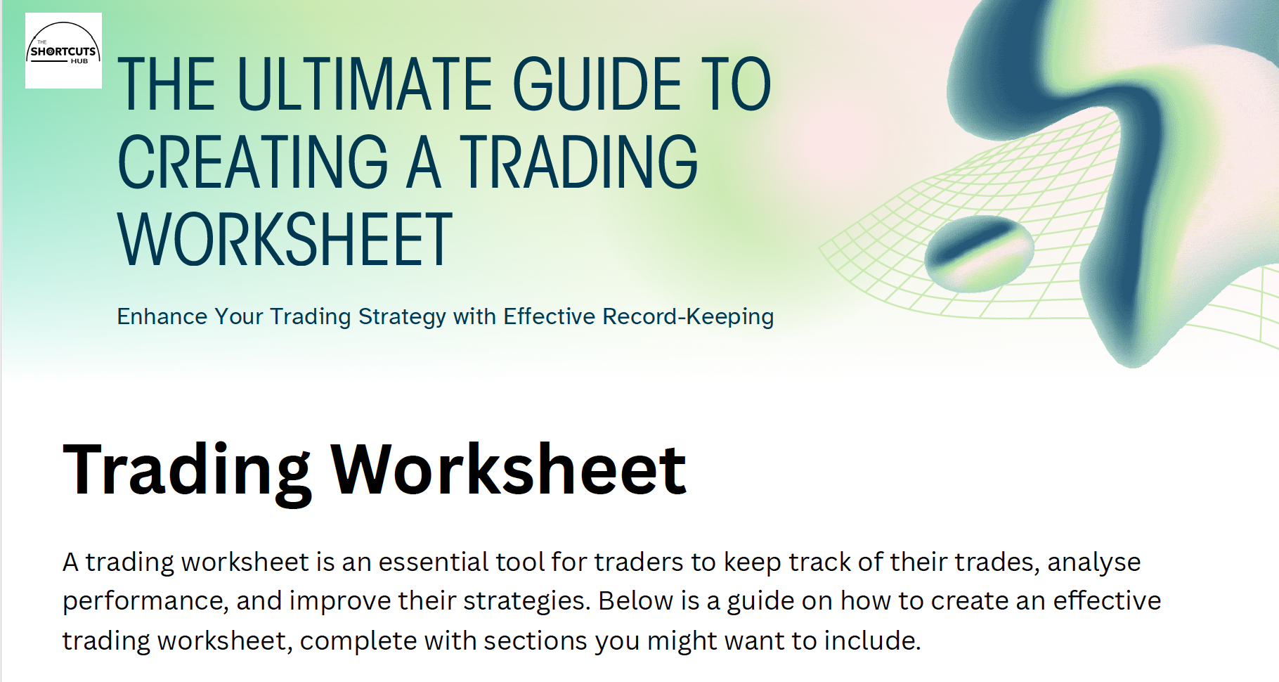 Trading Worksheet (PDF) 