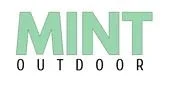 Logo with the word 'MINT' in green uppercase letters and 'OUTDOOR' in black below it.