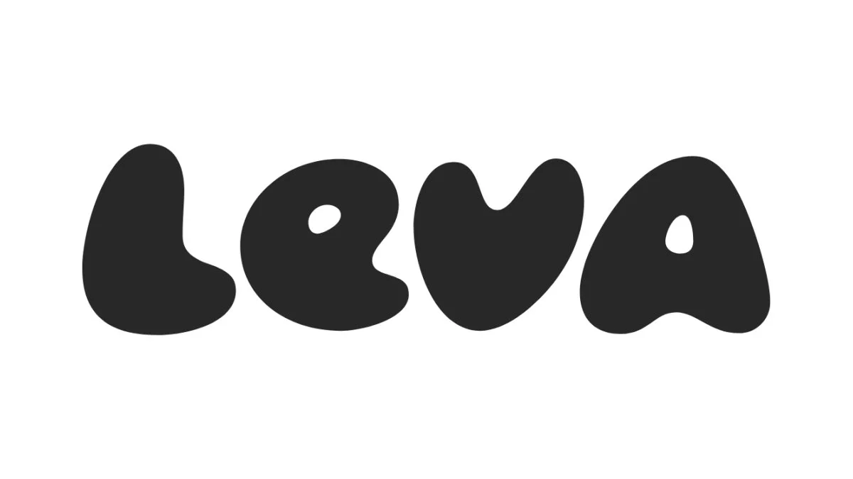 Black, stylized text spelling 'Leva' on a white background.