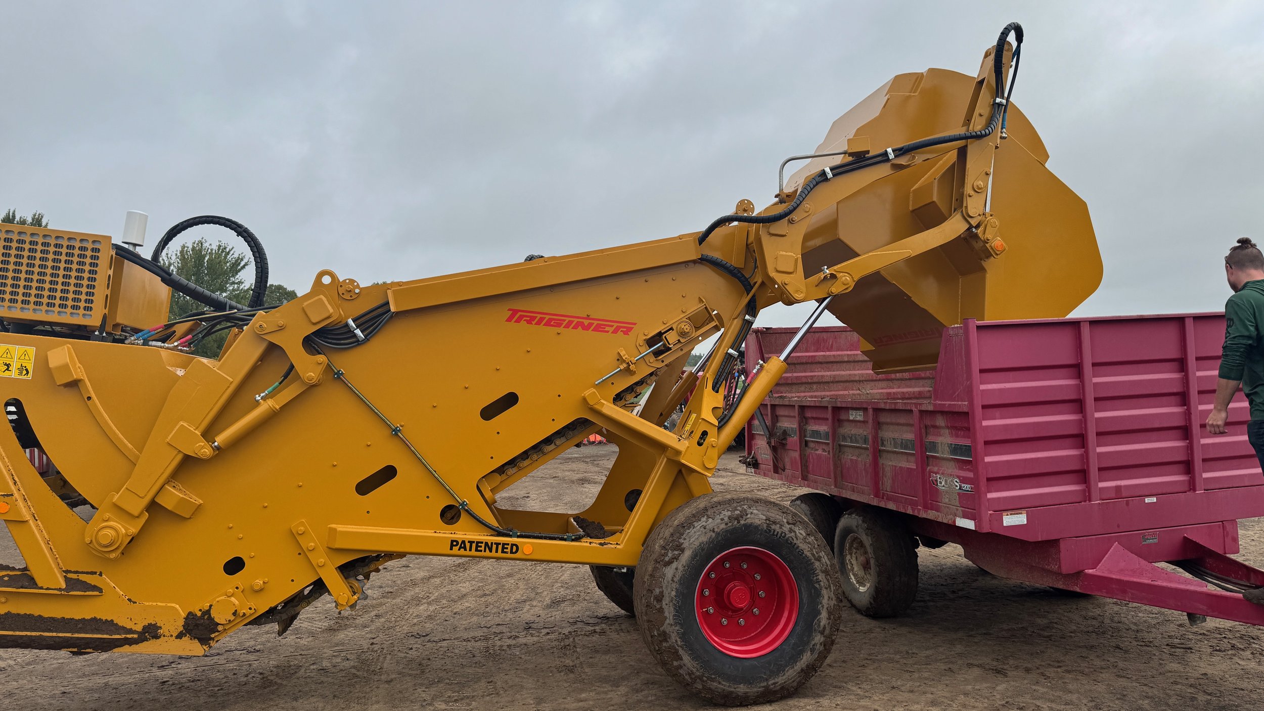 Despedregadora de descarga en remolque Triginer