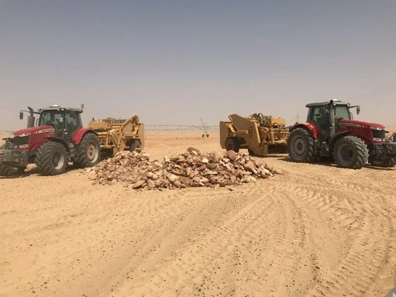 Despedregadoras Triginer en el mayor proyecto agroindustrial de Egipto.