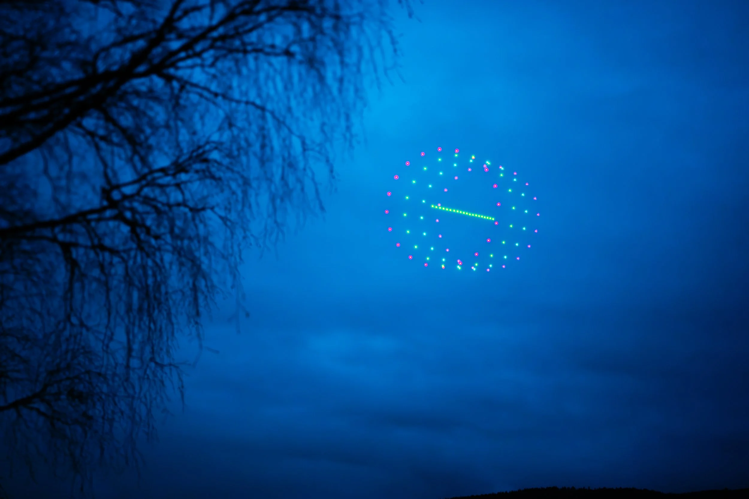 Drone show Pyroteknikk Bogstad