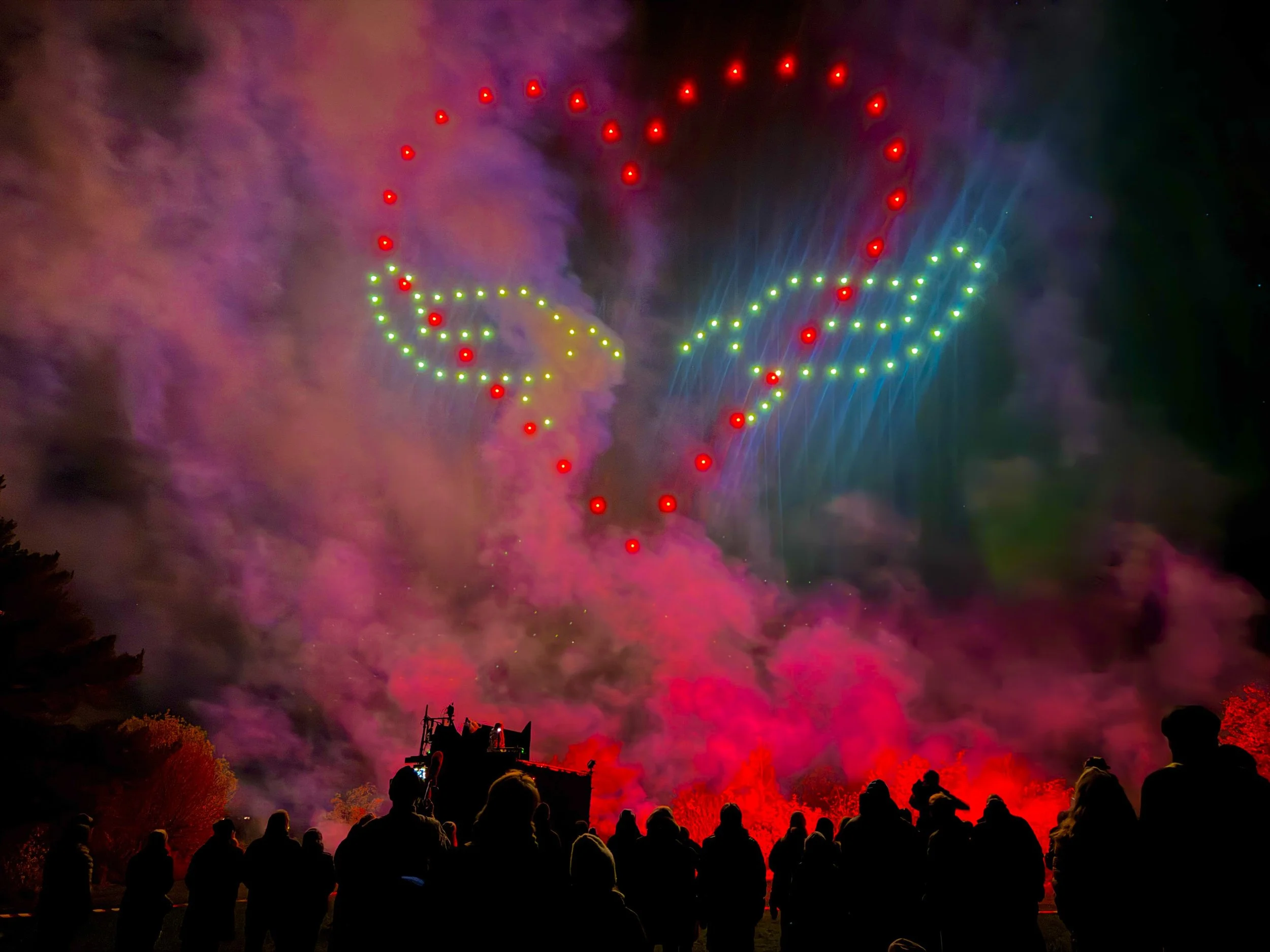 Drone Show Hands holding Heart