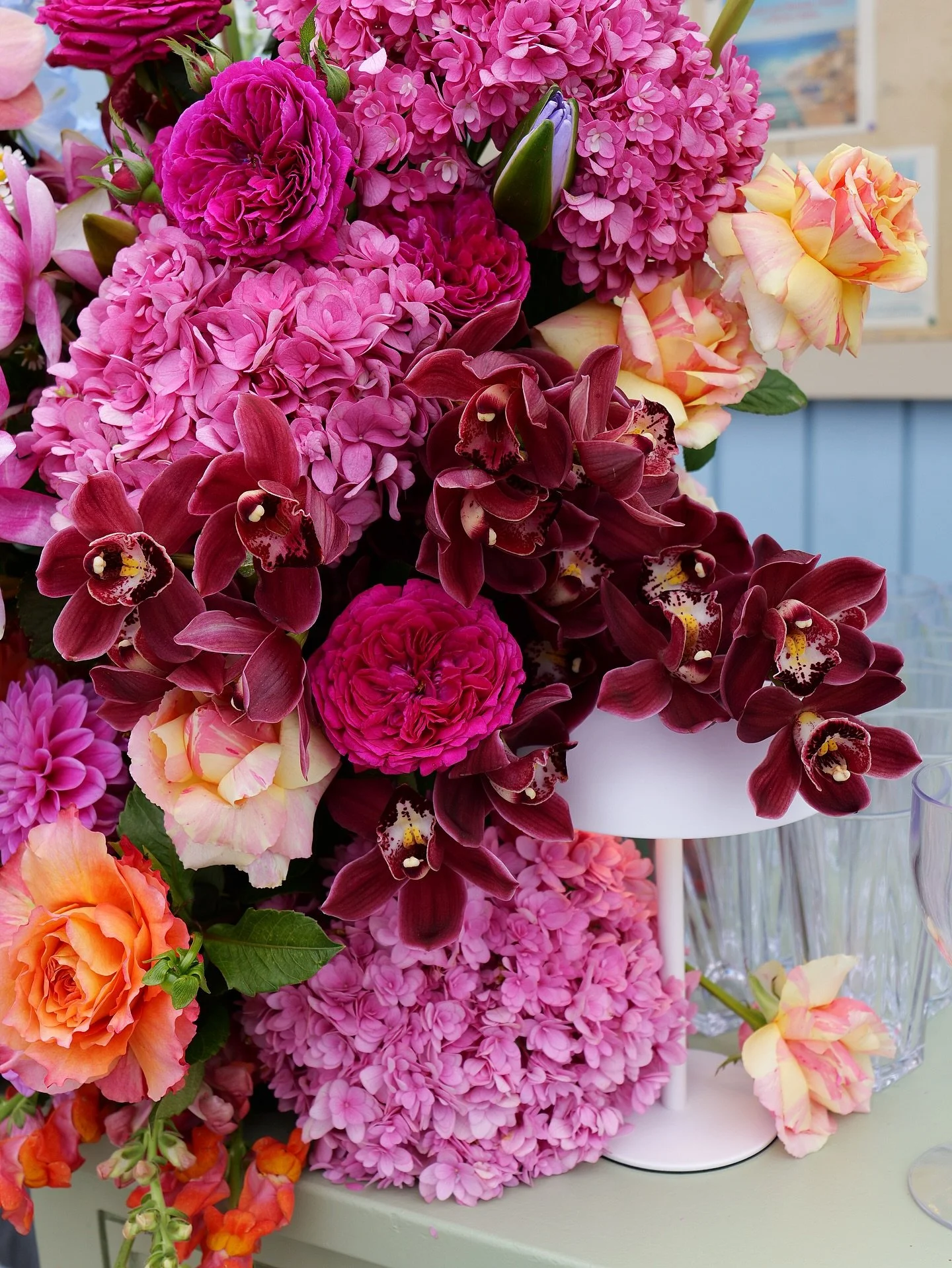 A bar arrangement made to dazzle 💎

An unapologetic mix of jewel tones &mdash; rich magentas, deep plum, coral and soft peach &mdash; layered together to create a sense of colour, warmth and celebration. Designed to feel lush and overflowing, this p