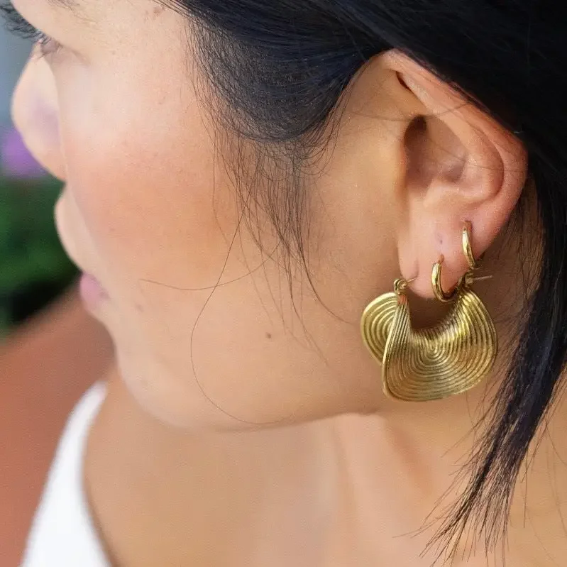 CALYPSO HOOPS - 18K GOLD PLATED