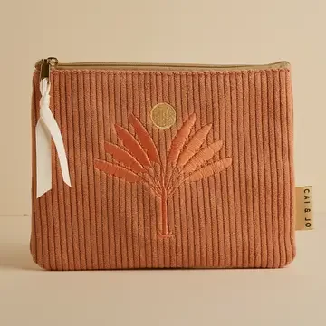 Corduroy Makeup Pouch in Dusty Pink.webp